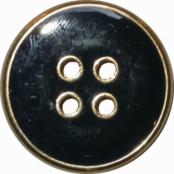 Navy 4-Hole Button W/ Gold Rim  |   Navy Suit Buttons Blazer And Suit Buttons Navy Suit Buttons