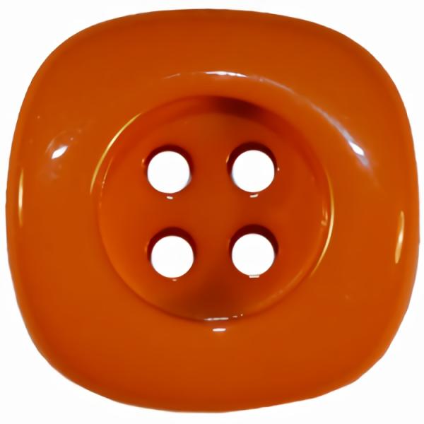 Orange Square Button W/Round Center Size 3/4"  |   Color Fashion Color Fashion Color Fashion