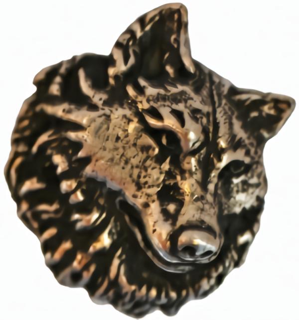 Pewter Wolf Button 1" (25Mm)  |   Southwestern Buttons Novelty Buttons Southwestern Buttons