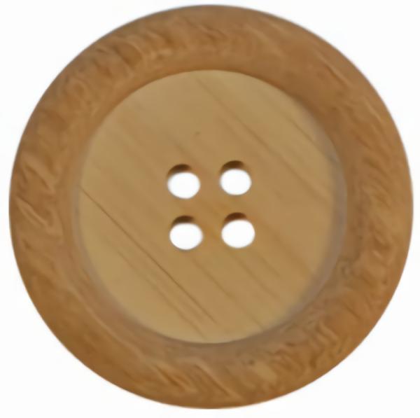 Really Good Imitation Wood 4-Hole W/ Rim  |   Wood & Natural Decorative Large Decorative Buttons Wood & Natural Decorative