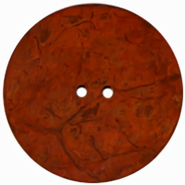 Red Coconut Shell 2-Hole Button 2 1/4"  |   Color Decorative Color Decorative Color Decorative