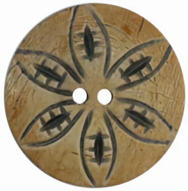 Sand Dollar Pattern Horn 1 3/8" (34Mm)  |   Horn Buttons Horn Buttons Horn Buttons