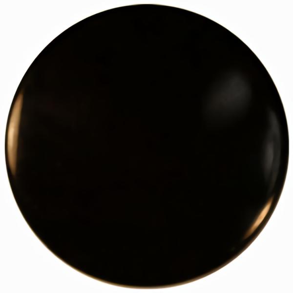 Shiny Black Flat Top Button  |   Black Coat Black Coat Black Coat