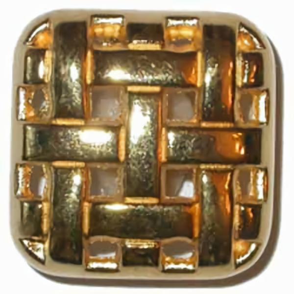 Shiny Gold Weave Square Button  |   Gold Fashion Fashion Buttons Gold Fashion