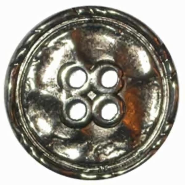 Silver 4-Hole W/Texture And Rim  |   Silver Fashion Fashion Buttons Silver Fashion