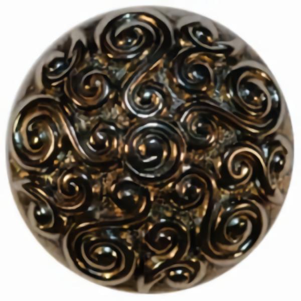 Silver Dome Button W/ Swirl Pattern  |   Metal Decorative Large Decorative Buttons Metal Decorative