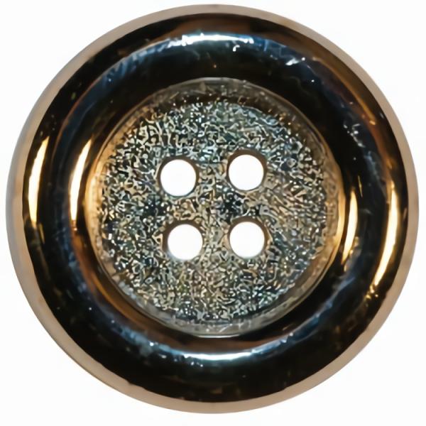 Silver Metal Dipped Plastic 4-Hole Button (Germany)  |   Silver Fashion Fashion Buttons Silver Fashion