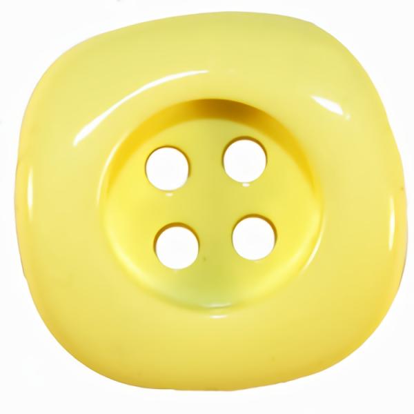 Thick Yellow Square W/Round Center 4 Holes  |   Color Coat Coat Buttons Color Coat