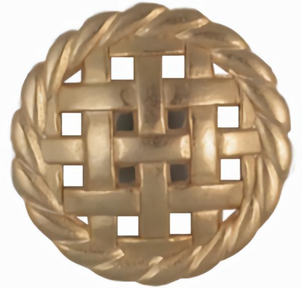 Woven Matte Gold Button Sz 11/16"  |   Gold Fashion Fashion Buttons Gold Fashion