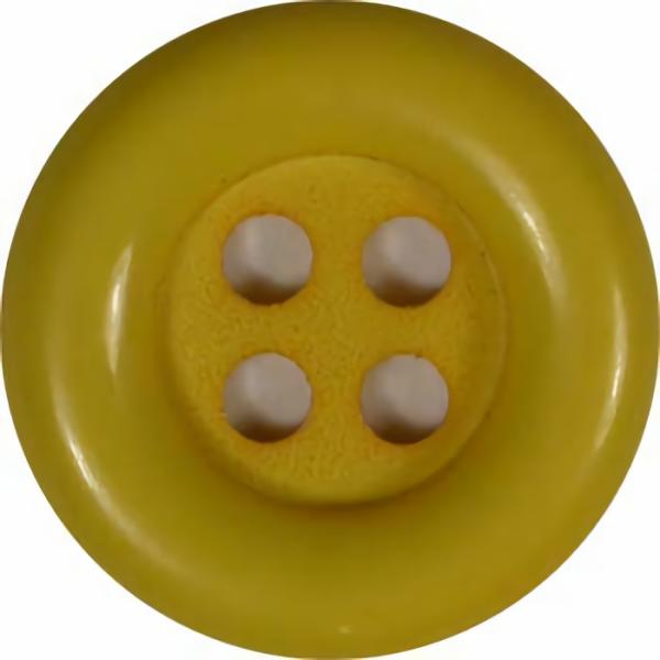 Yellow 4-Hole W/Rim  |   Crafts & Basics Buttons Crafts & Basics