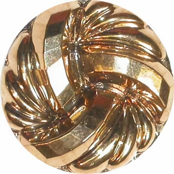 Gold Woven Glass Button 11/16"  |   Color Glass Color Glass Color Glass