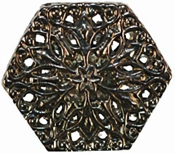 Silver Filigree Hexagon  |   Metal Coat Coat Buttons Metal Coat