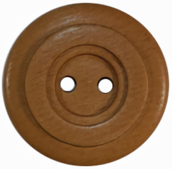 2" Honey Wood 2-Hole Button W/ Concentric Circles (50Mm)  |   Wood & Natural Decorative Large Decorative Buttons Wood & Natural Decorative