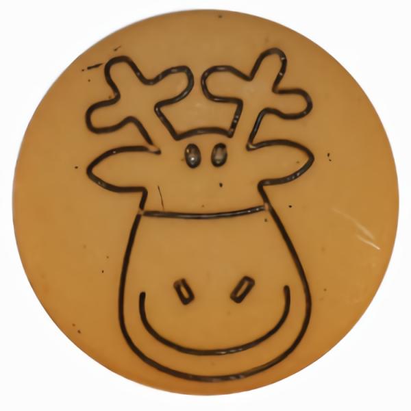 5/8" Tan Moose Button (16Mm)  |   Holiday Buttons Holiday Buttons Holiday Buttons