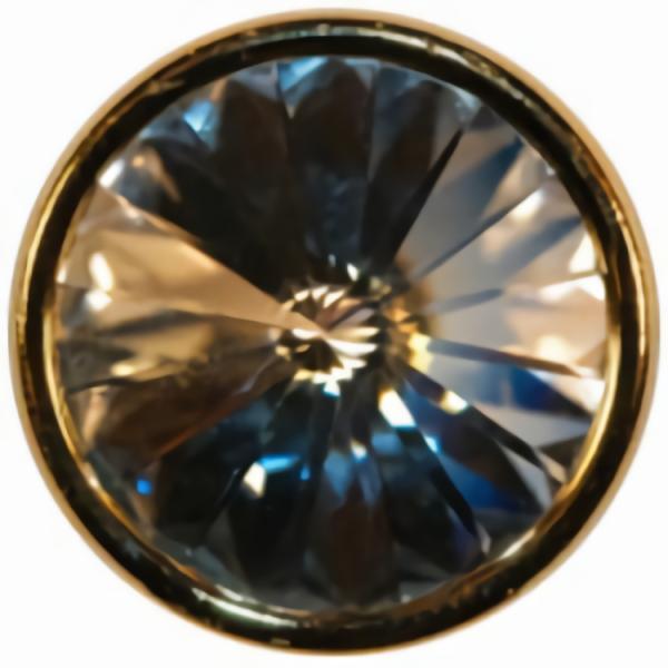 Faceted Austrian Crystal Button W/ Gold Bezel Setting  |   Women’s Dress Shirt Shirt Buttons Women's Dress Shirt