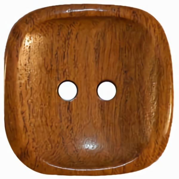 Scooped Wood Square 2-Hole Button 11/16" (18Mm)  |   Wood Buttons Natural Buttons Wood Buttons