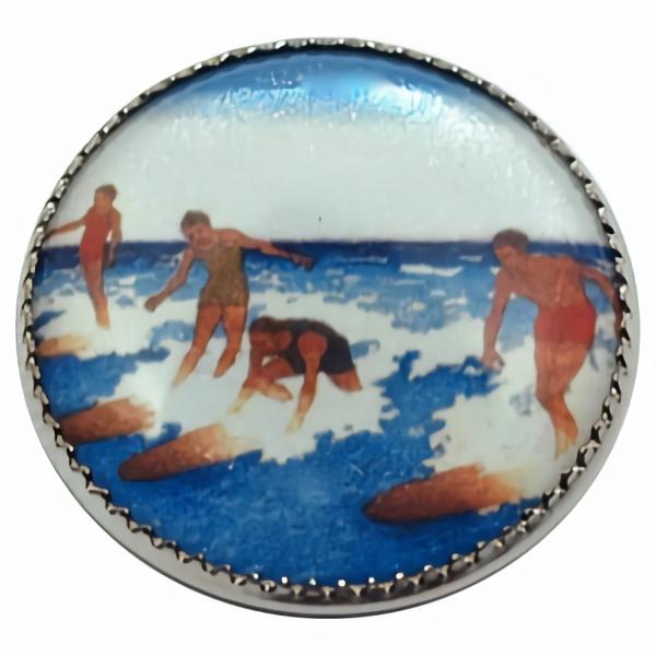 Surfer Button Size 3/4"  |   Novelty Places Buttons Novelty Buttons Novelty Places Buttons